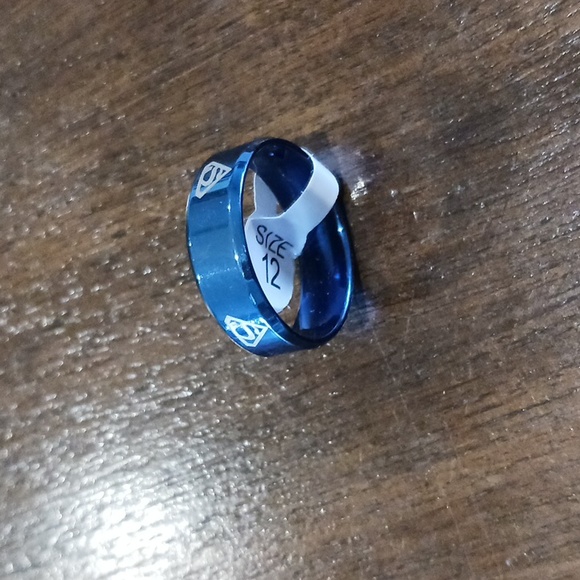 Superman Ring Unisex  Size 12 Blue, Gray - Picture 3 of 3